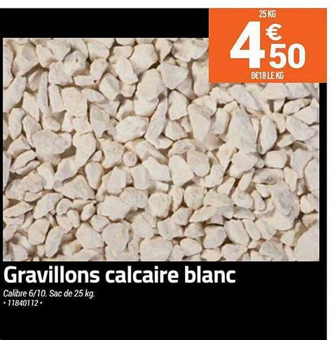 Promo Gravillons Calcaire Blanc Chez Bricorama Icataloguefr