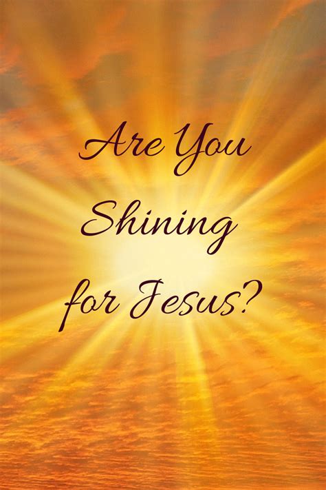 Are You Shining For Jesus Christian Compositions