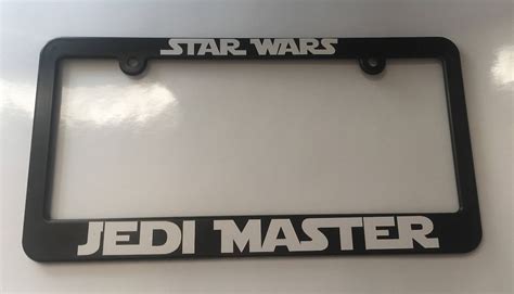 Star Wars Jedi Master License Plate Frame Etsy