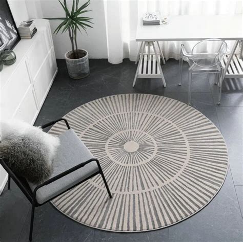 White And Grey Round Rugs For Sale Striped Circle Carpet Warmly Home