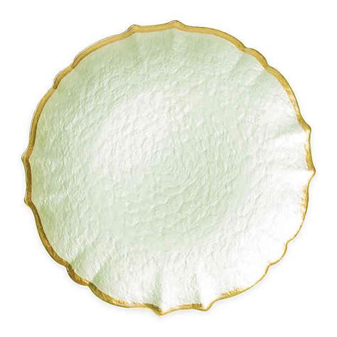 Viva By Vietri Pastel Glass Pistachio Service Plate Charger Set Of 4 Distinctive Decor