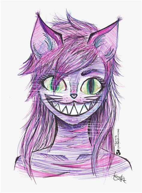 Drawing Movie Cheshire Cat Anime Cheshire Cat Girl Transparent Png