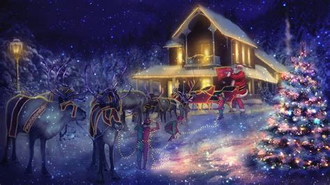 Enchanted Christmas Eve Hd Wallpaper
