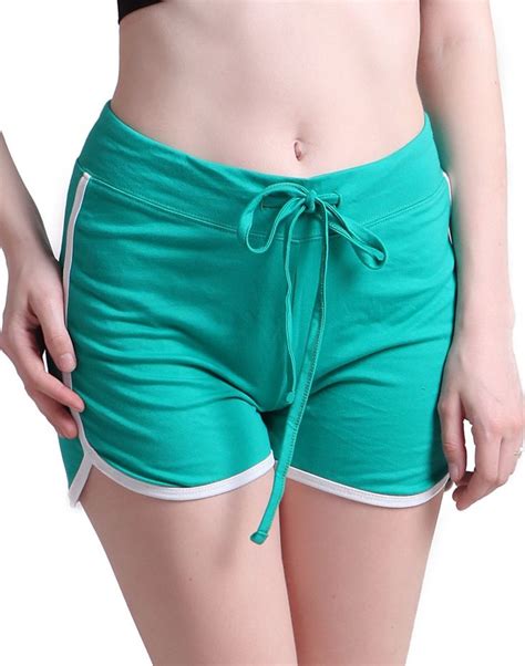 hde women s retro fashion dolphin running workout shorts teal large unlined and lightweight