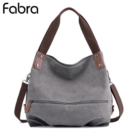 Womens Bag Canvas Handbag Female Famous Designer Vintage Multi Pocket