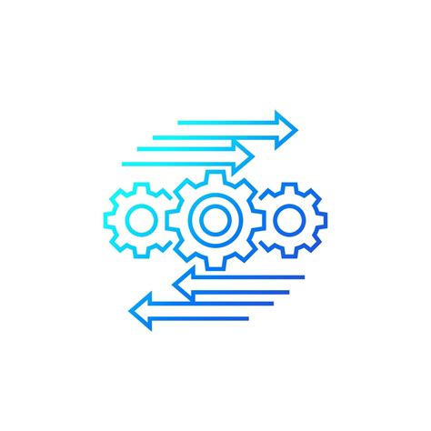 Automation And Optimization Process Line Icon On Whiteeps 2096506