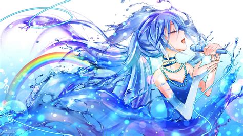 Water Girl Wallpaper Wallpapersafari Anime Hatsune Miku Anime Images