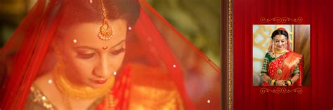 Indian Wedding Wedding Album Strom Red Theme On Behance