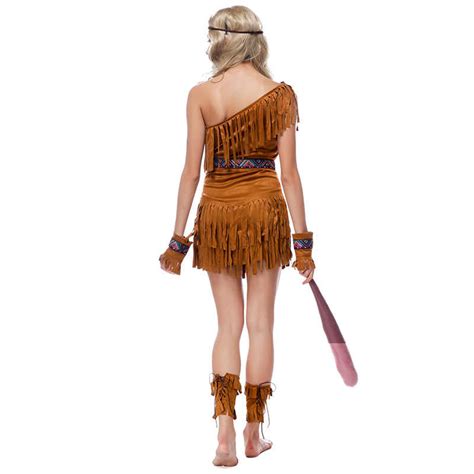 Sexy Womens Fringed Native Indians Princess Of Savage Forests Hunter