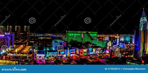 View On The Las Vegas Strip At Night Editorial Photography Image Of