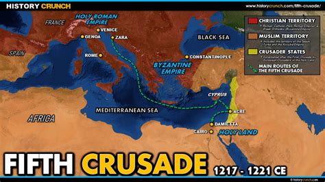 Fifth Crusade Map History Crunch History Articles Biographies
