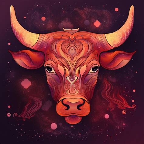 Premium Photo Colorful Space Bull