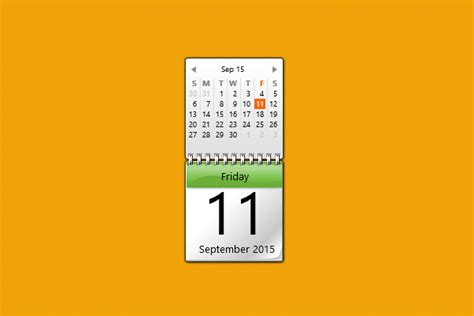 Green Calendar Windows 10 Gadget Win10gadgets