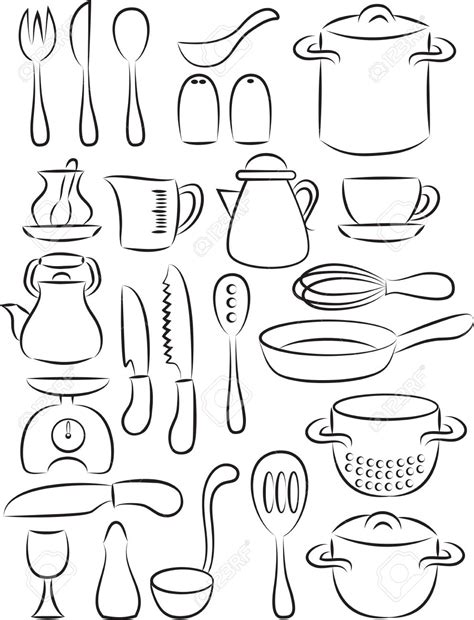 Select from 2516 premium drawing of cooking . Cooking Utensils Drawing at GetDrawings | Free download