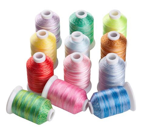 SIMTHREAD Variegated Colors Polyester Embroidery Machine Thread 1000M/Spool-in Thread from Home ...