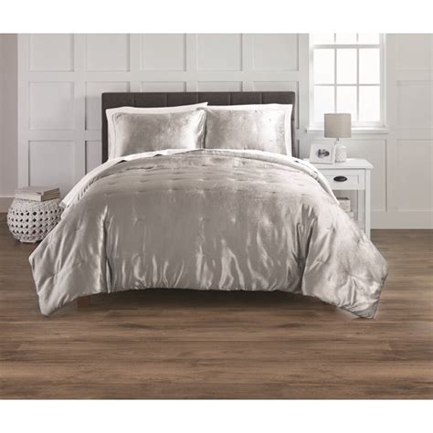 Sears has comforters that are stylish and cozy. Better Homes and Gardens 3-Piece Full/Queen Silver Velvet ...