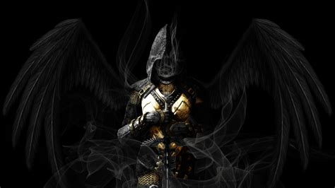 Wallpaper X Px Angel Angels Black Dark Gothic Grim Reaper Sword Wings