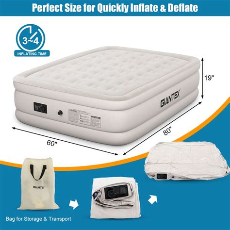 However, if you have a family, you may want to choose a king sized air bed. Gymax Queen Air Mattress Blow Up Bed High Airbed for ...