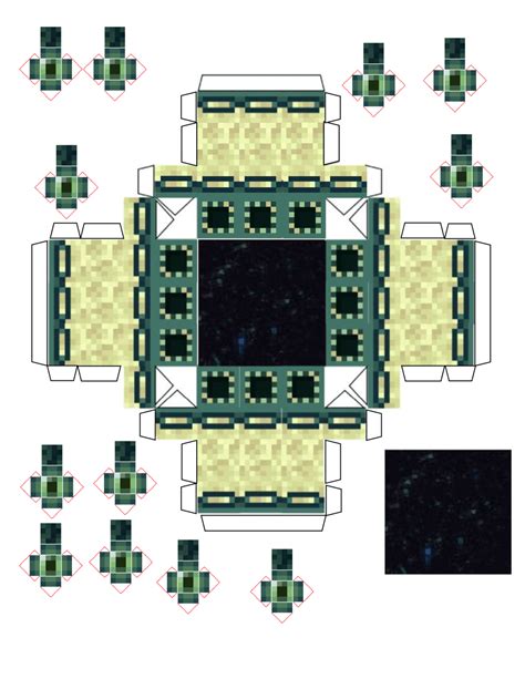 Pixel Papercraft Mini End Portal