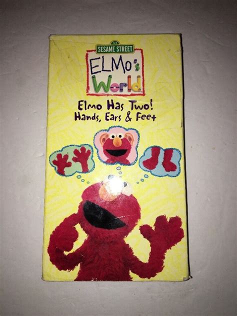 Elmo S World VHS Elmo Has Two Hands Ears Feet SESAME STREET RARE