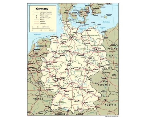 Detailed Road Map Of Germany