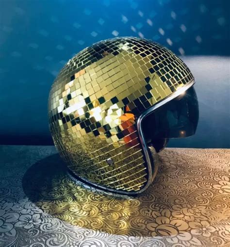 Disco Ball Helmet With Retractable Visor Wowelo