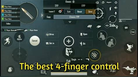 Pubg Mobil Best 4 Finger Control Settings Youtube