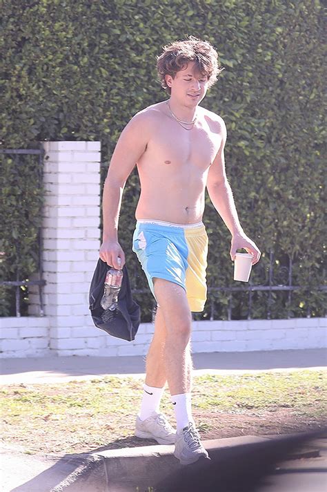 Charlie Puth Looks Incredibly Fit While Shirtless Leaving A Private