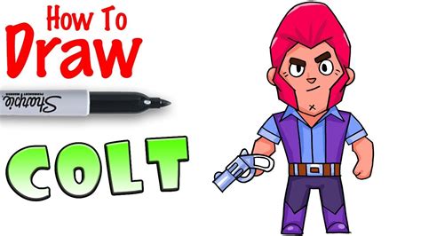 Step by step drawing tutorial on how to draw bull from brawl stars. How to Draw Colt | Brawl Stars - YouTube