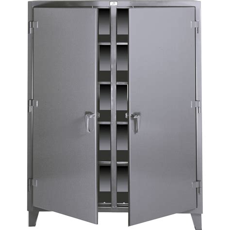 Strong Hold Double Shift Storage Cabinets Steel 8 Shelves 72 H X 48