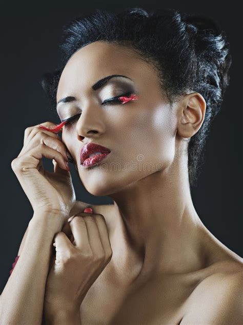 Beauty Portrait Of Mixed Race Woman Stock Image Image