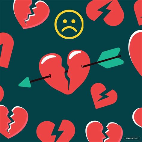 Broken Love Background In Eps Illustrator  Svg Png Download