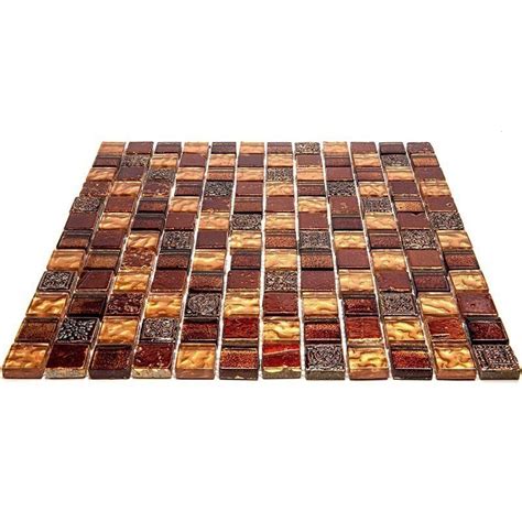 Eclectic Firehouse Square Mosaic Tile Tile Club
