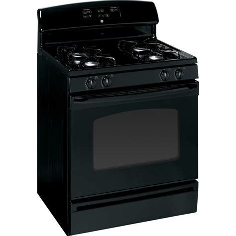 Ge 30 In Freestanding 48 Cu Ft Gas Range Black At