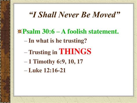 Ppt I Shall Not Be Moved Powerpoint Presentation Free Download