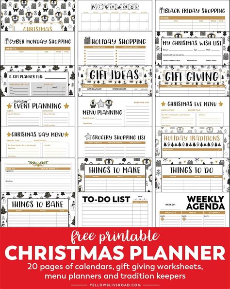 Free Printable Christmas Planner Free Printable Templates