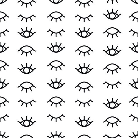 Black And White Eyes Pattern 11723056 Vector Art At Vecteezy