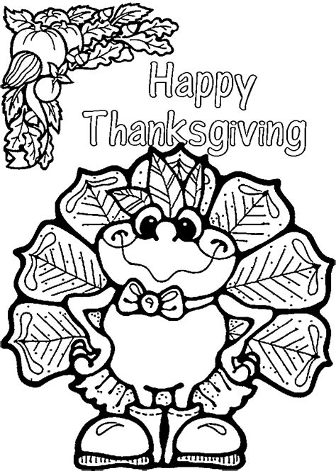 Funny Thanksgiving Turkey Coloring Page Coloring Pages