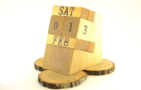 Wood Block Desk Perpetual Calendar Kit A New Design Made By Us Klik