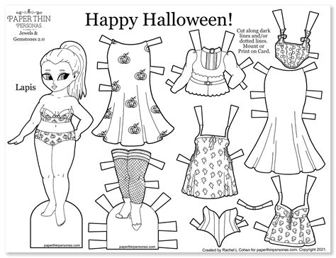 Happy Halloween Printable Paper Doll Fun Laptrinhx News