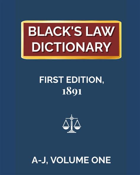 Blacks Law Dictionary First Edition 1891 Volume One By Henry