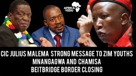 Cic Julius Malema Latest Strong Message To Zimbabwe Youthsmnangagwa