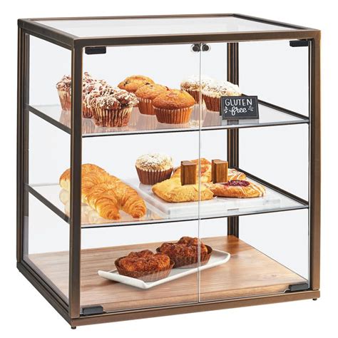 Cal Mil 3610 3 Tier Vintage Bakery Display Case With Wood Base 21 X