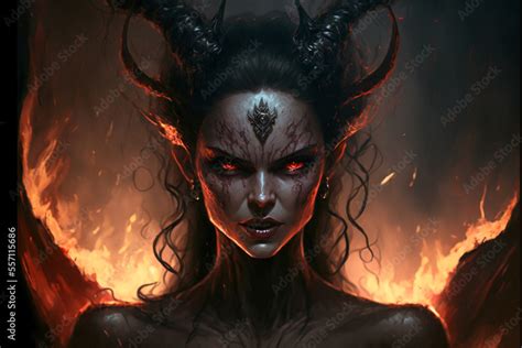 Succubus A Supernatural Demon Evil And Seductive Female Devil Generative Ai Stock
