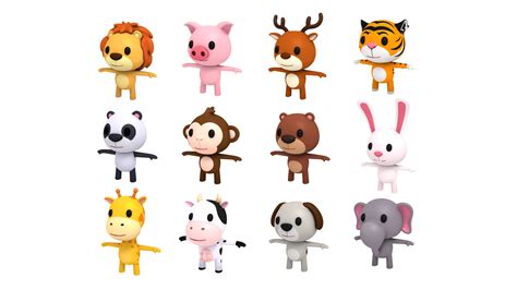 Cartoon Animal Character Pack Flippednormals
