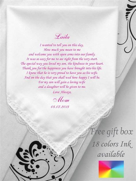 Maybe you would like to learn more about one of these? For My Daughter in law Handkerchief Welcome To Our | Etsy ...