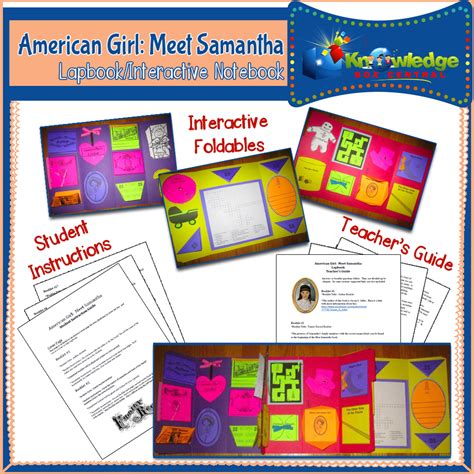 American Girl Meet Samantha Lapbook Interactive Notebook Made By