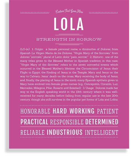 Lola Name Art Print