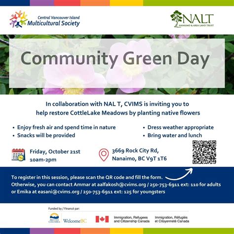 Community Green Day Cvims Central Vancouver Island Multicultural