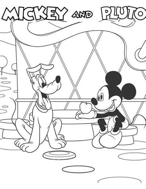 Mickey Mouse Pluto Coloring Pages Coloring Pages